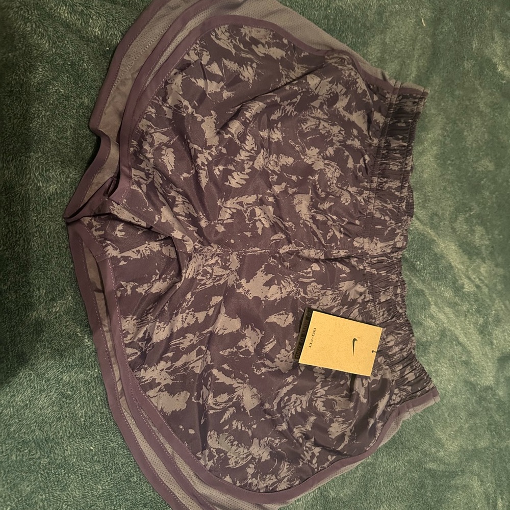 Nike Dark Purple Patterned Running Shorts